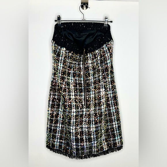 Walter Baker Amberly Strapless Mini Dress in Broadway Tweed Black (Size 0) - Picture 3 of 5